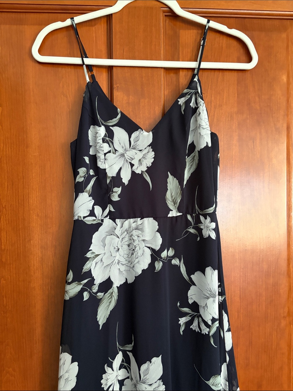 Lulus Black Floral Spaghetti Strap Maxi Dress - Sz S
